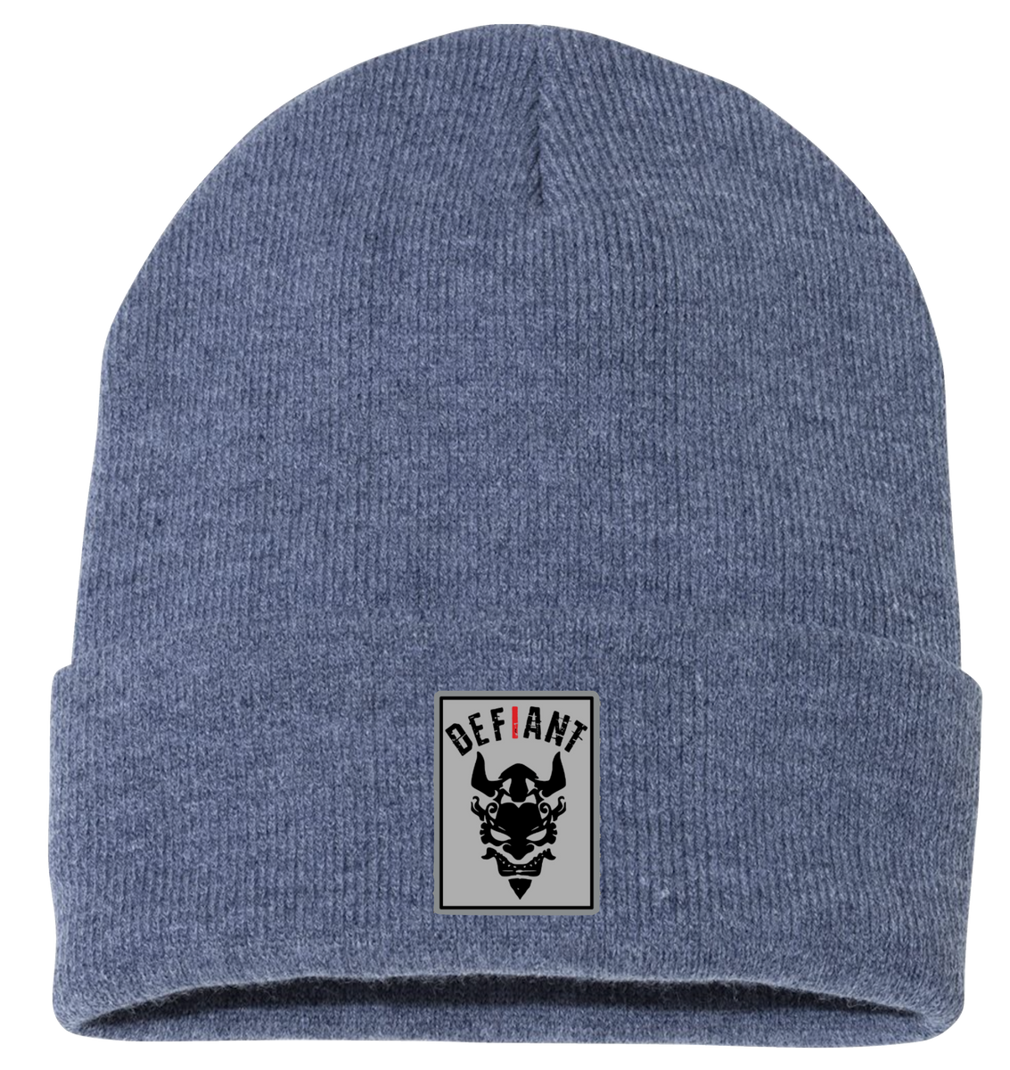 CLASSIC CUFFED BEANIE HAT - with DEFIANT TWILL EMBLEM - OS
