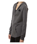 Load image into Gallery viewer, WOMEN&#39;S WAVE WASH FULL ZIP HOODIE - DEFY WEAKNESS - HEATHERED SHADOW - This run only a few sizes left
