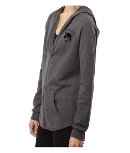 WOMEN'S WAVE WASH FULL ZIP HOODIE - DEFY WEAKNESS - HEATHERED SHADOW - This run only a few sizes left