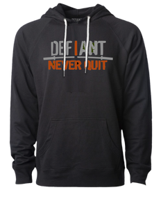 NEW DROP: "I NEVER QUIT" LIGHT WEIGHT HOODIE - TRUE BLACK