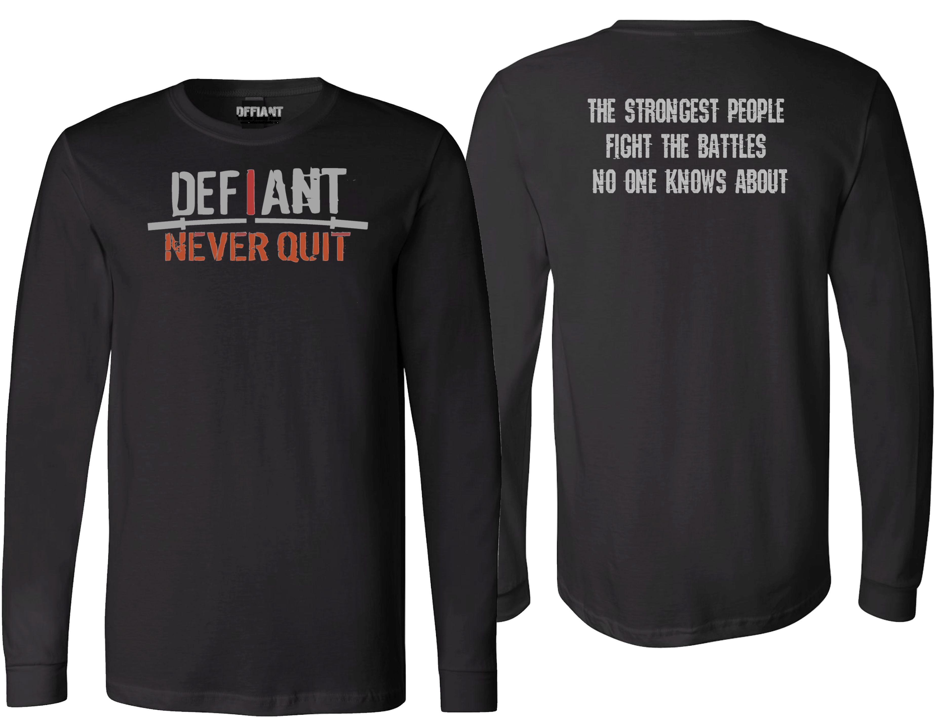 NEW - 2 COLOR - "I NEVER QUIT" - LONG SLEEVE T - LIMITED RUN