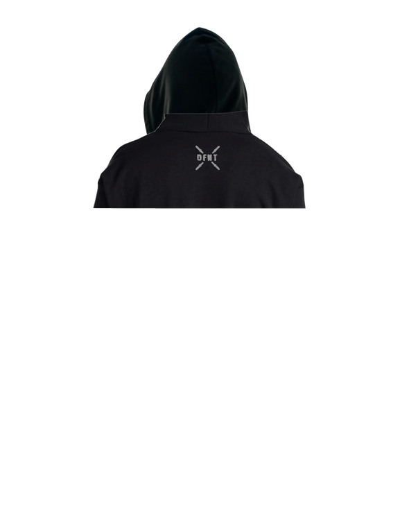 Load image into Gallery viewer, NEW DROP: &quot;I NEVER QUIT&quot; LIGHT WEIGHT HOODIE - TRUE BLACK
