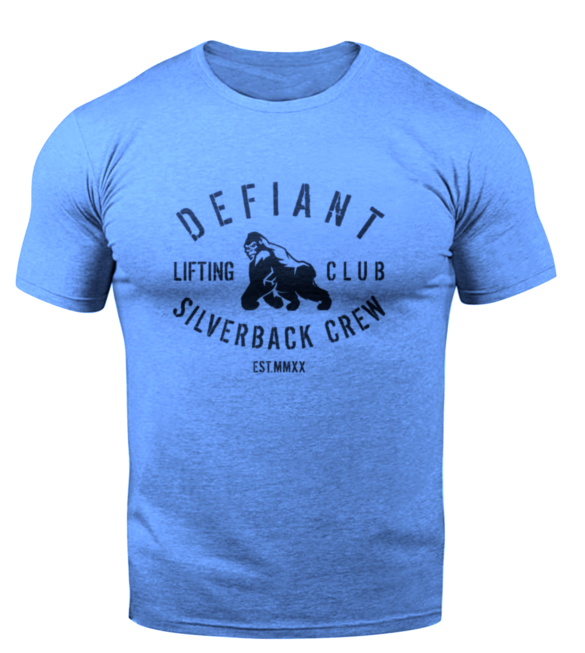 NEW ROYAL BLUE - DEFIANT SILVERBACK LIFTING CLUB TSHIRT