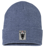 Load image into Gallery viewer, CLASSIC CUFFED BEANIE - WITH CONQUER EMBLEM - BLACK - BLUE or RED
