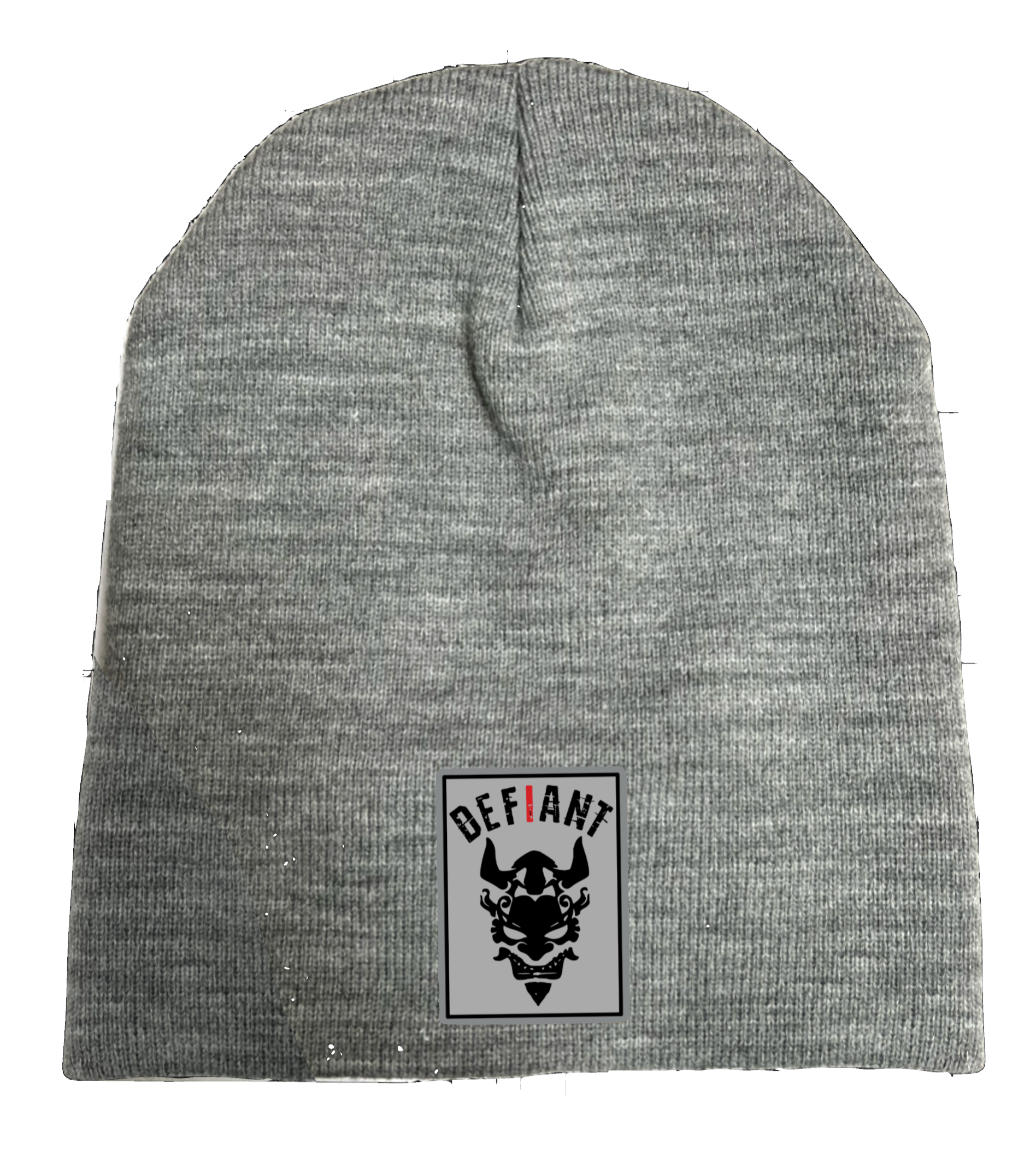 CLASSIC BEANIE HAT - with DEFIANT CONQUER TEXTURED TWILL EMPLEM