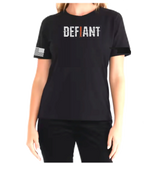 Load image into Gallery viewer, UNISEX TRIBEND Tee - 2 COLOR DEFIANT WITH FLAG ON SLEEVE - LTD RUN
