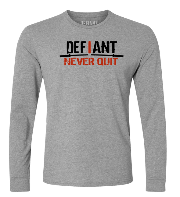 Load image into Gallery viewer, NEW - 2 COLOR - &quot;I NEVER QUIT&quot; - LONG SLEEVE T - LIMITED RUN
