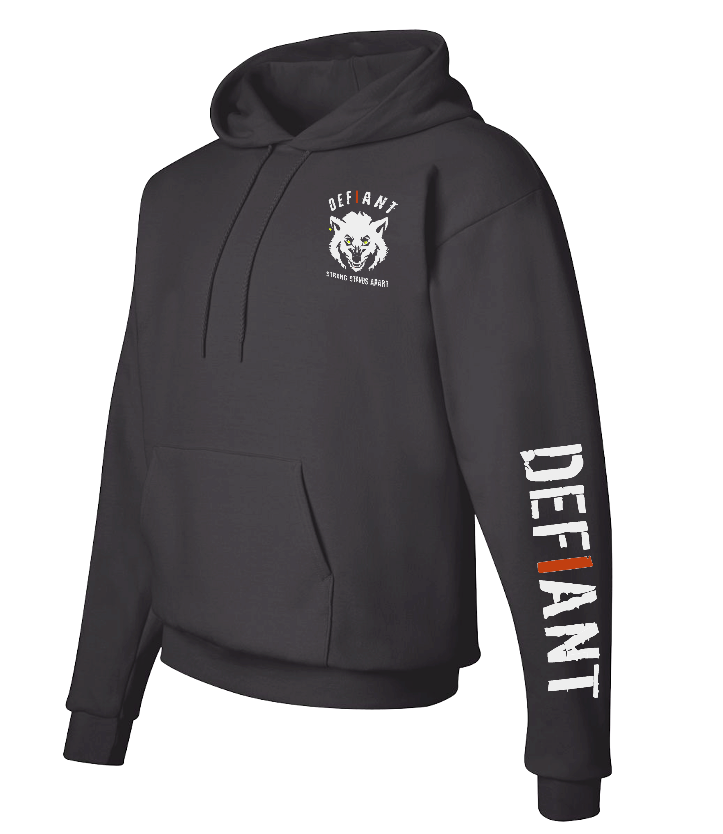 NEW! - WEAR YOUR DEFIANCE ON YOUR SLEEVE - LIGHT WEIGHT HOODIE - TRUE BLACK