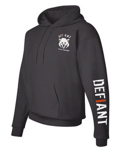 NEW! - WEAR YOUR DEFIANCE ON YOUR SLEEVE - LIGHT WEIGHT HOODIE - TRUE BLACK