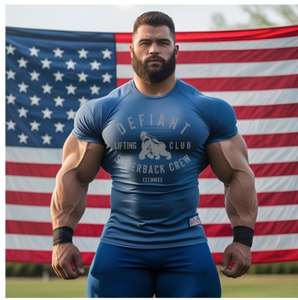 NEW ROYAL BLUE - DEFIANT SILVERBACK LIFTING CLUB TSHIRT