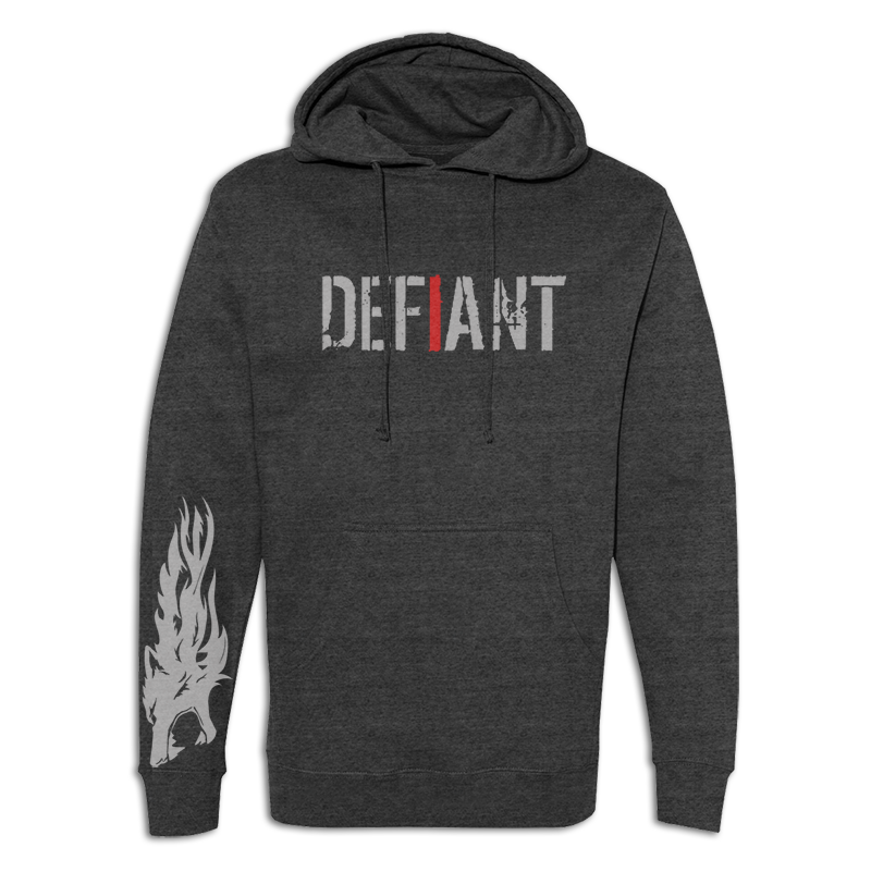 CONQUER YOUR DEMONS MIDWEIGHT HOODIE - ARMY HEATHER – Defiant Athletic Co