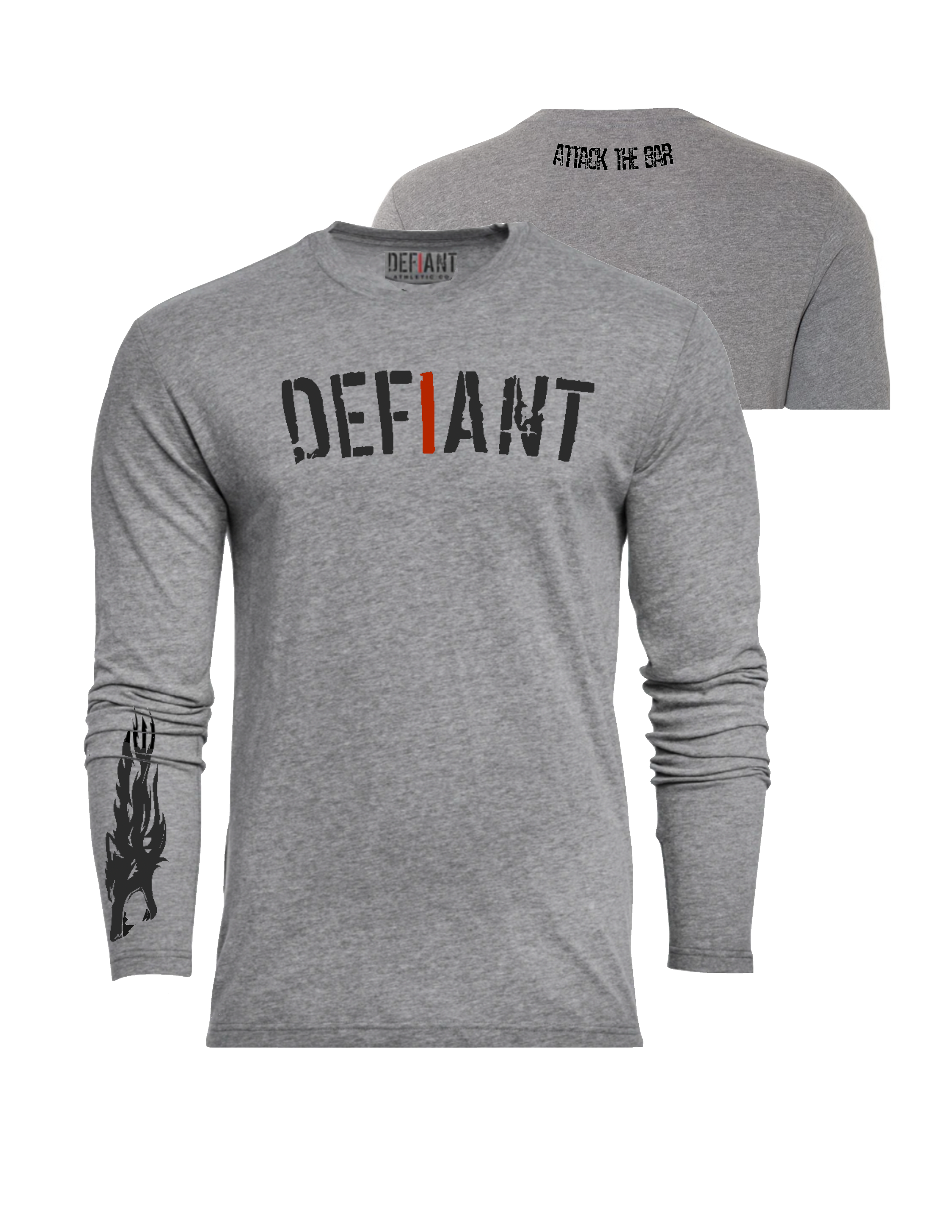 ATTACK THE BAR - LONG SLEEVE T - HEATHER GRAY - LIMITED RUN ATTACK THE BAR - LONG SLEEVE T - HEATHER GRAY - LIMITED RUN