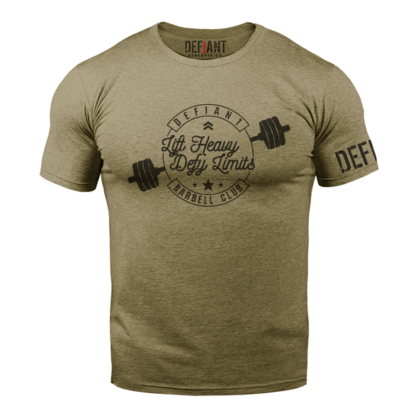 Load image into Gallery viewer, DEFIANT - LIFT HEAVY, DEFY LIMITS - TSHIRT
