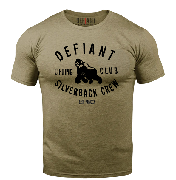 Load image into Gallery viewer, DEFIANT SILVERBACK CREW LIFTING CLUB - sizes up to 4XL

