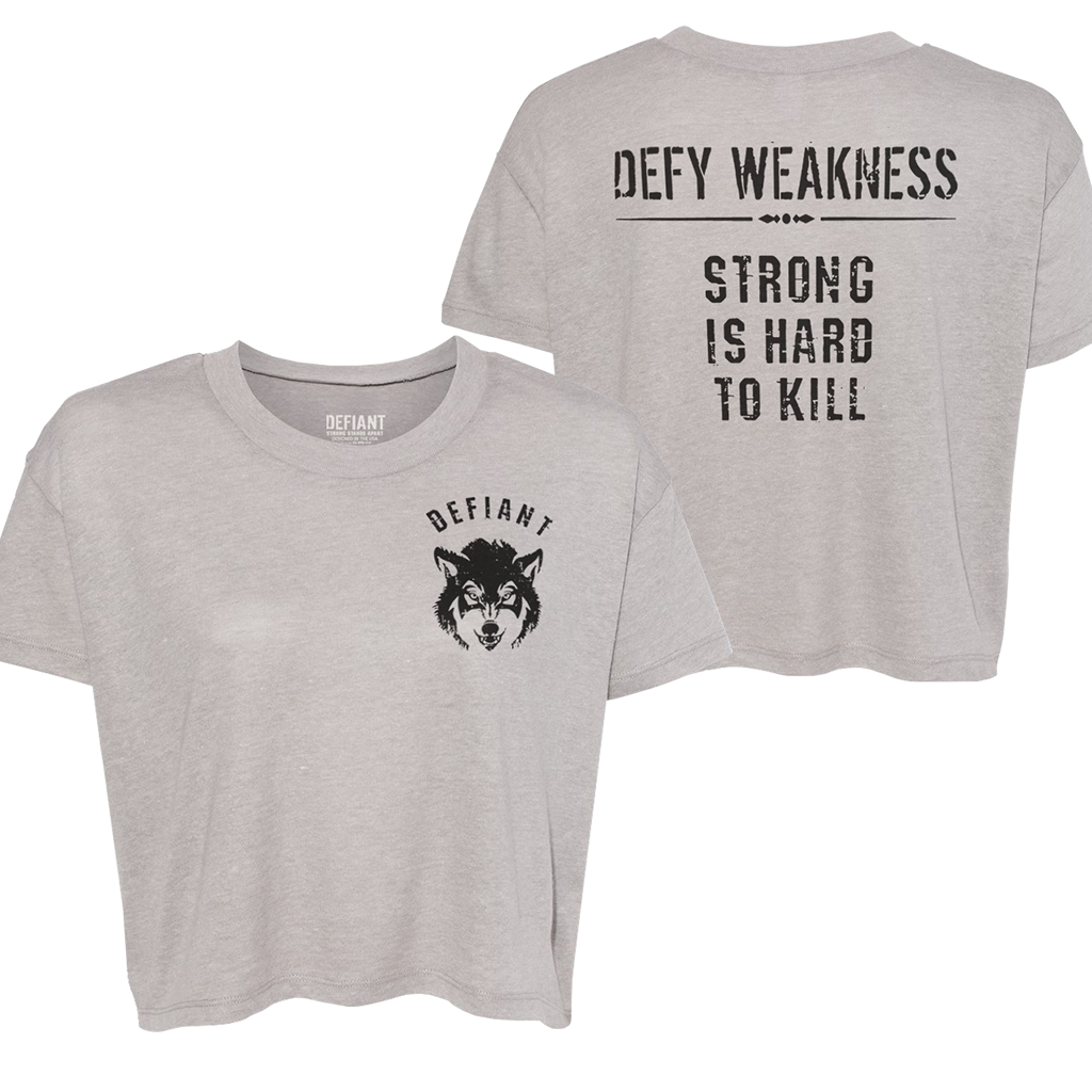 DEFY WEAKNESS - CROP BABY TEE - RELAXED FIT